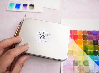 Watercolor Paint Set for Beginners with Poured High-quality Paint of 9 essential colors & 3 round Brushes