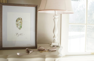 Watercolor Oyster Art Print with Calligraphy: Coastal Wall Decor from Jean Choe Art & Design - Giclée