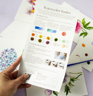 Watercolor Painting Kit: Florals 2, Beginner - Friendly DIY Watercolor Set from Jean Choe Art & Design - Kits