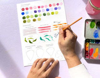 Watercoloring Book: Wildflowers – Pre - Outlined Pages & Tutorials from Jean Choe Art & Design - Coloring Books