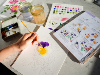 Watercoloring Book: Wildflowers – Pre - Outlined Pages & Tutorials from Jean Choe Art & Design - Coloring Books