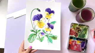 Watercoloring Book: Wildflowers – Pre - Outlined Pages & Tutorials from Jean Choe Art & Design - Coloring Books