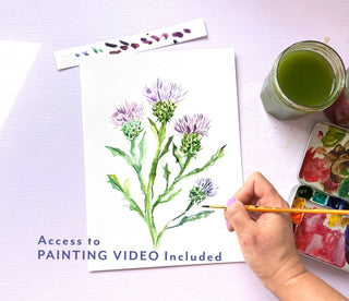 Watercoloring Book: Wildflowers – Pre - Outlined Pages & Tutorials from Jean Choe Art & Design - Coloring Books