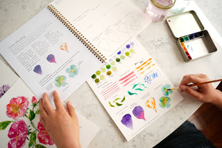 Watercoloring Book: Wildflowers – Pre - Outlined Pages & Tutorials from Jean Choe Art & Design - Coloring Books