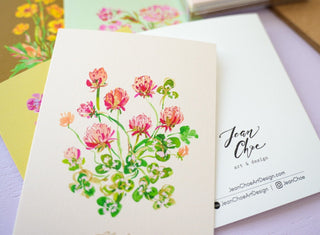 Wildflower Greeting Card Set: Assorted Pack of 6 from Jean Choe Art & Design - Blank Cards