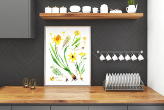 Yellow Botanical Rainbow Art Print: Botanical Decor from Jean Choe Art & Design - Giclée