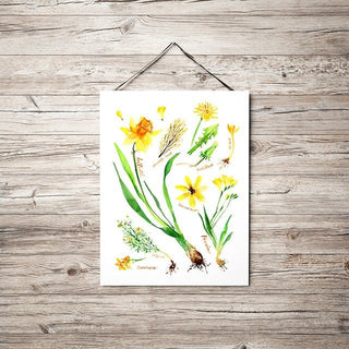 Yellow Botanical Rainbow Art Print: Botanical Decor from Jean Choe Art & Design - Giclée