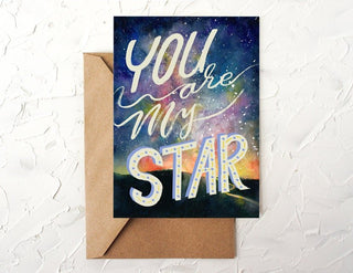 You Are My Star Father’s Day Card – Greeting Card for Dad or Grandad from Jean Choe Art & Design - Other Baby